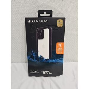 Fellowes Body Glove Tidal Waterproof Case iPhone 15 Pro Max-Black/Clear